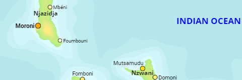 Comoros Islands and Urban Localities