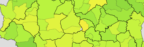 Ivory Coast Regions and Departments