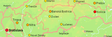 Slovakia Major Cities