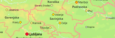Slovenia Major Cities