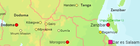 Tanzania Regions and Cities