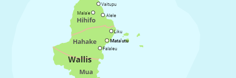Wallis and Futuna Islands, Districts and Major Villages