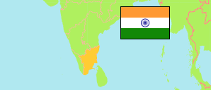 Tamil Nādu (India) Map