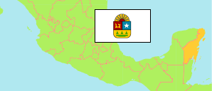 Quintana Roo (Mexico) Map